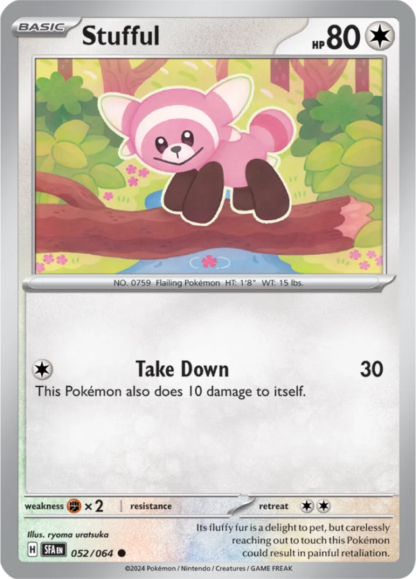 Pokémon TCG SV: Shrouded Fable 052/064 Stufful Common Ungraded