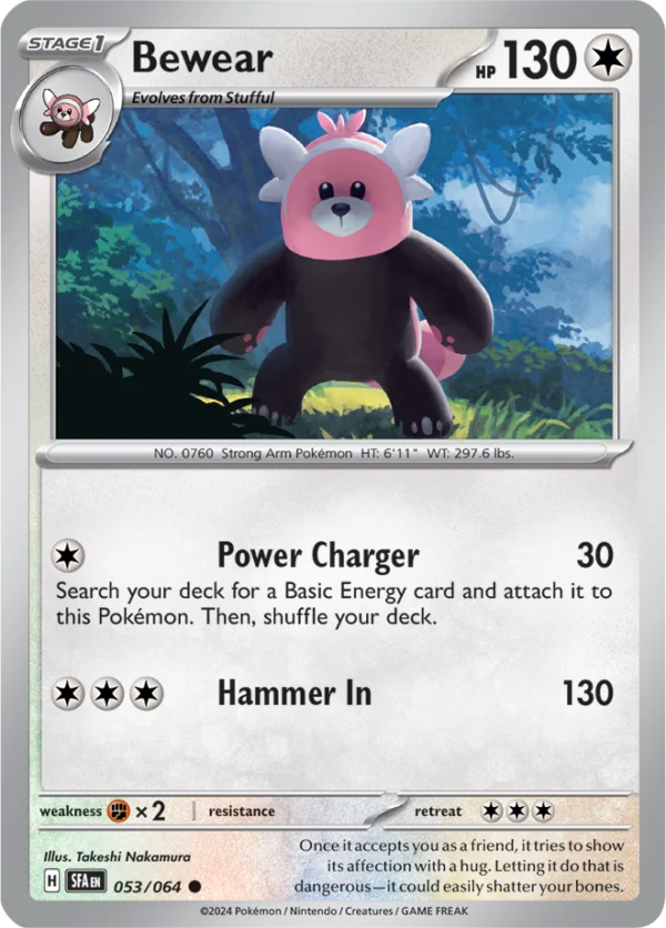 Pokémon TCG SV: Shrouded Fable 053/064 Bewear Common Ungraded