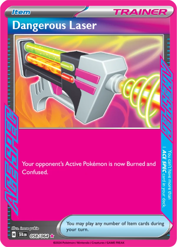 Pokémon TCG SV: Shrouded Fable 058/064 Dangerous Laser Ace Spec Ungraded