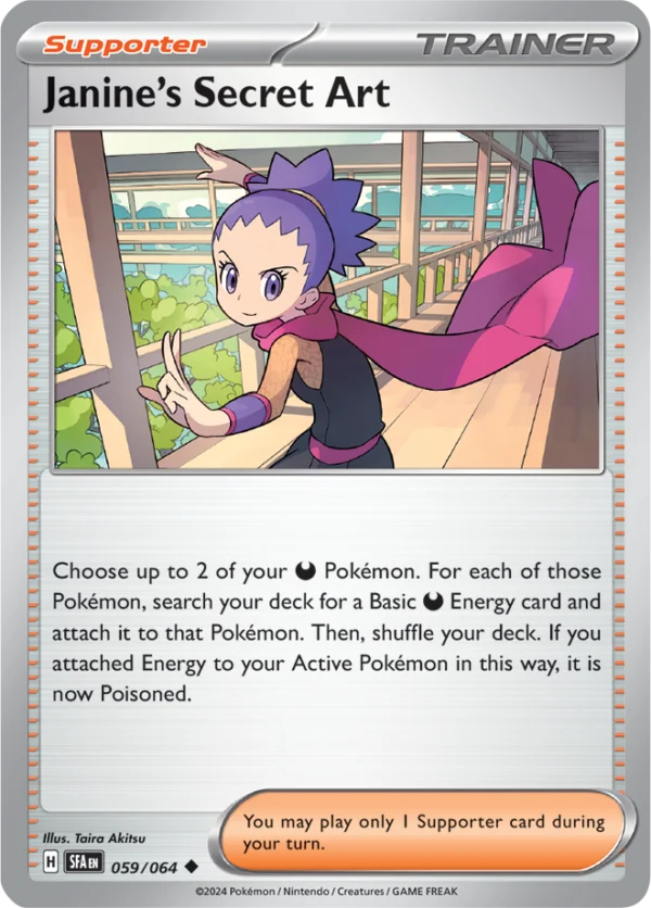 Pokémon TCG SV: Shrouded Fable 059/064 Janine's Secret Art Uncommon Ungraded