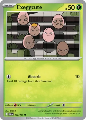 Pokémon TCG SV8: Surging Sparks 002/191 Exeggcute Common Ungraded