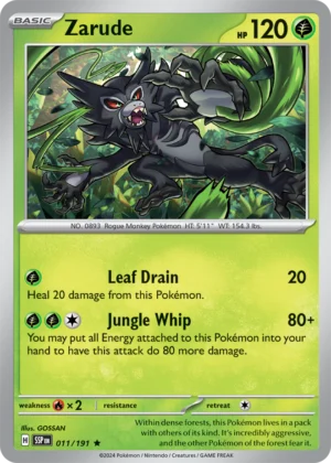 Pokémon TCG SV8: Surging Sparks 011/191 Zarude Rare Ungraded