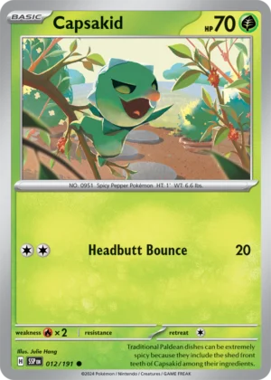 Pokémon TCG SV8: Surging Sparks 012/191 Capsakid Common Ungraded