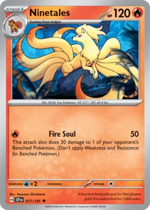 Pokémon TCG SV8: Surging Sparks 017/191 Ninetales Uncommon Ungraded
