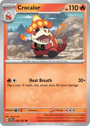 Pokémon TCG SV8: Surging Sparks 030/191 Crocalor Common Ungraded