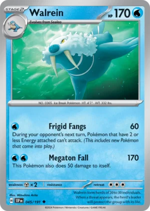 Pokémon TCG SV8: Surging Sparks 045/191 Walrein Uncommon Ungraded