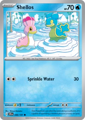 Pokémon TCG SV8: Surging Sparks 046/191 Shellos Common Ungraded