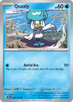 Pokémon TCG SV8: Surging Sparks 050/191 Quaxly Common Ungraded