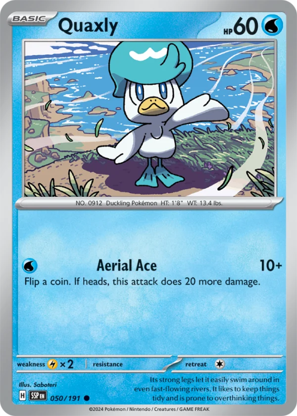 Pokémon TCG SV8: Surging Sparks 050/191 Quaxly Common Ungraded