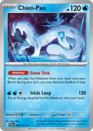 Pokémon TCG SV8: Surging Sparks 056/191 Chien-Pao Rare Ungraded