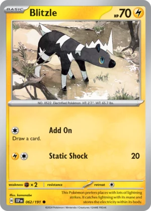 Pokémon TCG SV8: Surging Sparks 062/191 Blitzle Common Ungraded