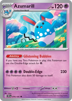 Pokémon TCG SV8: Surging Sparks 074/191 Azumarill Uncommon Ungraded