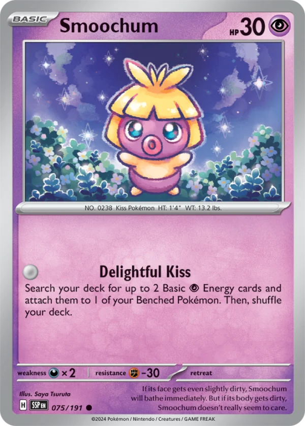 Pokémon TCG SV8: Surging Sparks 075/191 Smoochum Common Ungraded