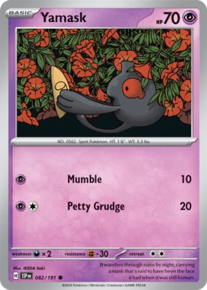 Pokémon TCG SV8: Surging Sparks 082/191 Yamask Common Ungraded