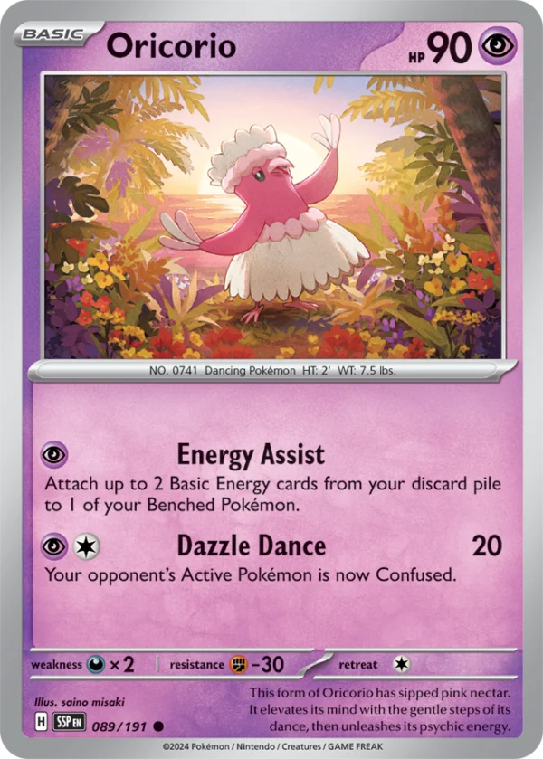 Pokémon TCG SV8: Surging Sparks 089/191 Oricorio Common Ungraded