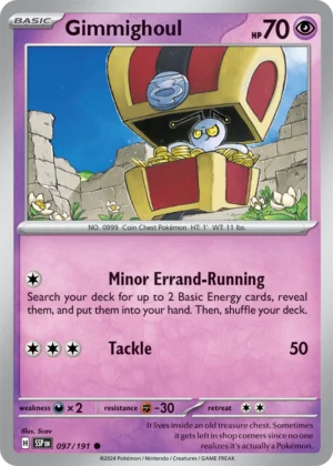 Pokémon TCG SV8: Surging Sparks 097/191 Gimmighoul Common Ungraded