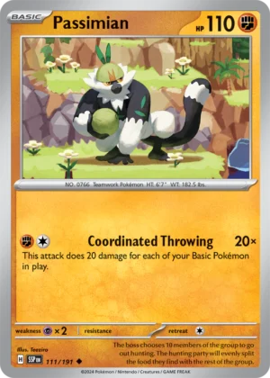 Pokémon TCG SV8: Surging Sparks 111/191 Passimian Uncommon Ungraded
