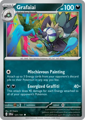 Pokémon TCG SV8: Surging Sparks 121/191 Grafaiai Uncommon Ungraded