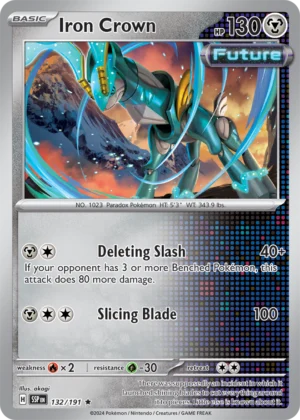 Pokémon TCG SV8: Surging Sparks 132/191 Iron Crown Rare Ungraded