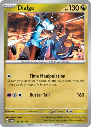 Pokémon TCG SV8: Surging Sparks 135/191 Dialga Rare Ungraded