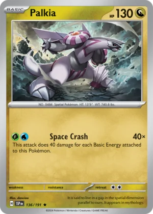 Pokémon TCG SV8: Surging Sparks 136/191 Palkia Rare Ungraded