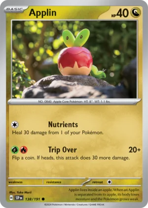 Pokémon TCG SV8: Surging Sparks 138/191 Applin Common Ungraded