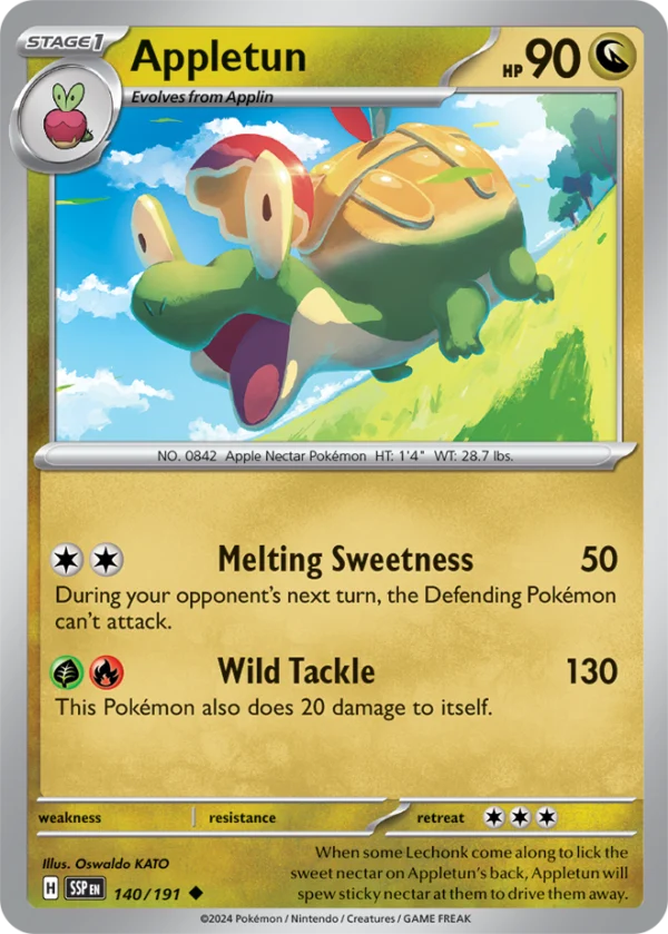 Pokémon TCG SV8: Surging Sparks 140/191 Appletun Uncommon Ungraded