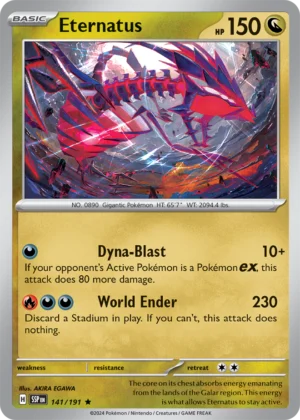 Pokémon TCG SV8: Surging Sparks 141/191 Eternatus Rare Ungraded