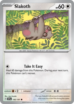Pokémon TCG SV8: Surging Sparks 145/191 Slakoth Common Ungraded