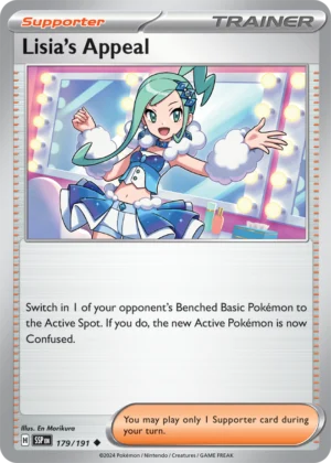 Pokémon TCG SV8: Surging Sparks 179/191 Lisia's Appeal Uncommon Ungraded