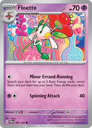 Pokémon TCG SV6: Twilight Masquerade 087/167 Floette Common Ungraded