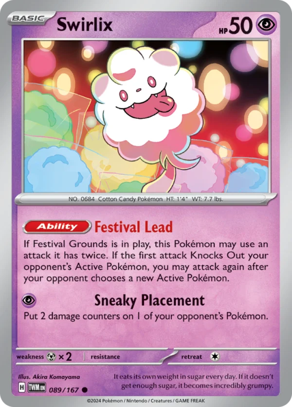 Pokémon TCG SV6: Twilight Masquerade 089/167 Swirlix Common Ungraded
