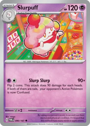Pokémon TCG SV6: Twilight Masquerade 090/167 Slurpuff Uncommon Ungraded