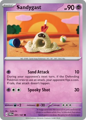 Pokémon TCG SV6: Twilight Masquerade 091/167 Sandygast Common Ungraded