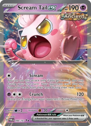 Pokémon TCG SV6: Twilight Masquerade 094/167 Scream Tail ex Double Rare Ungraded