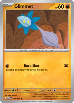 Pokémon TCG SV6: Twilight Masquerade 108/167 Glimmet Common Ungraded