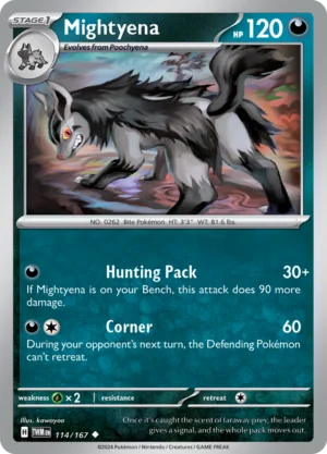 Pokémon TCG SV6: Twilight Masquerade 114/167 Mightyena Uncommon Ungraded