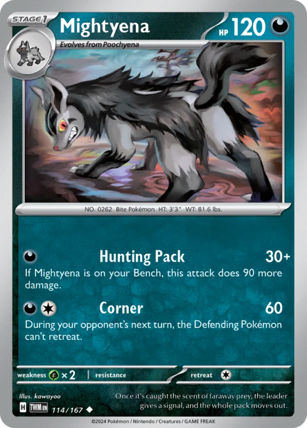 Pokémon TCG SV6: Twilight Masquerade 114/167 Mightyena Uncommon Ungraded