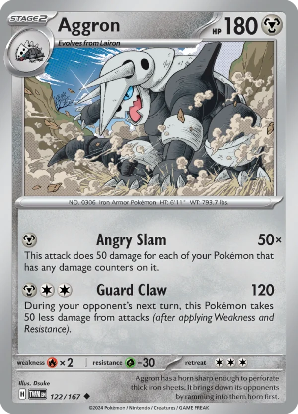 Pokémon TCG SV6: Twilight Masquerade 122/167 Aggron Uncommon Ungraded