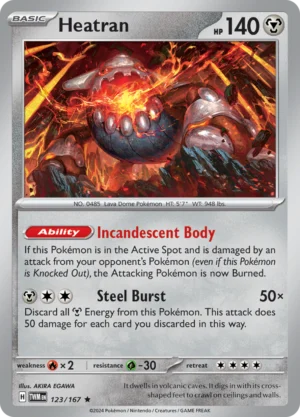 Pokémon TCG SV6: Twilight Masquerade 123/167 Heatran Rare Ungraded