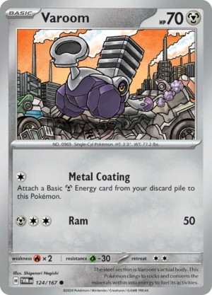 Pokémon TCG SV6: Twilight Masquerade 124/167 Varoom Common Ungraded