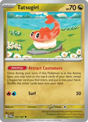 Pokémon TCG SV6: Twilight Masquerade 131/167 Tatsugiri Uncommon Ungraded