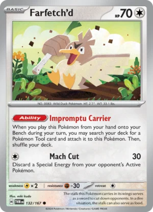 Pokémon TCG SV6: Twilight Masquerade 132/167 Farfetch'd Common Ungraded