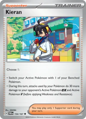 Pokémon TCG SV6: Twilight Masquerade 154/167 Kieran Uncommon Ungraded