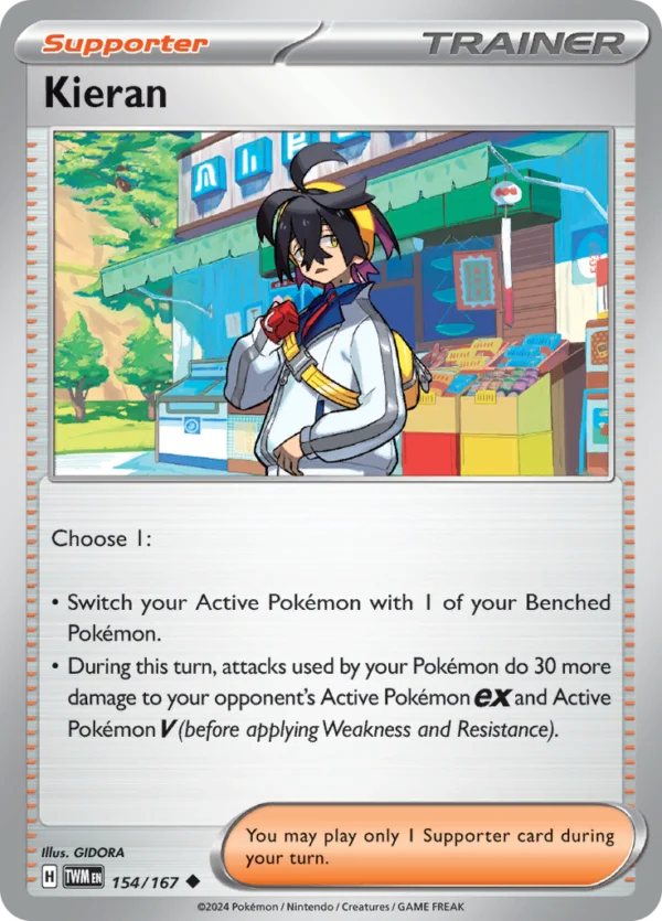 Pokémon TCG SV6: Twilight Masquerade 154/167 Kieran Uncommon Ungraded
