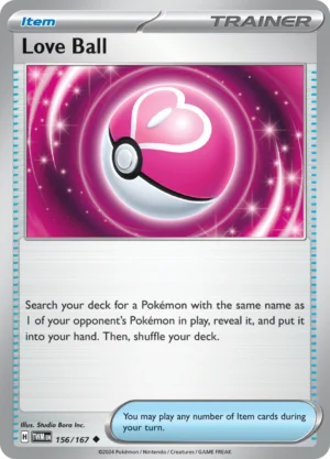 Pokémon TCG SV6: Twilight Masquerade 156/167 Love Ball Uncommon Ungraded