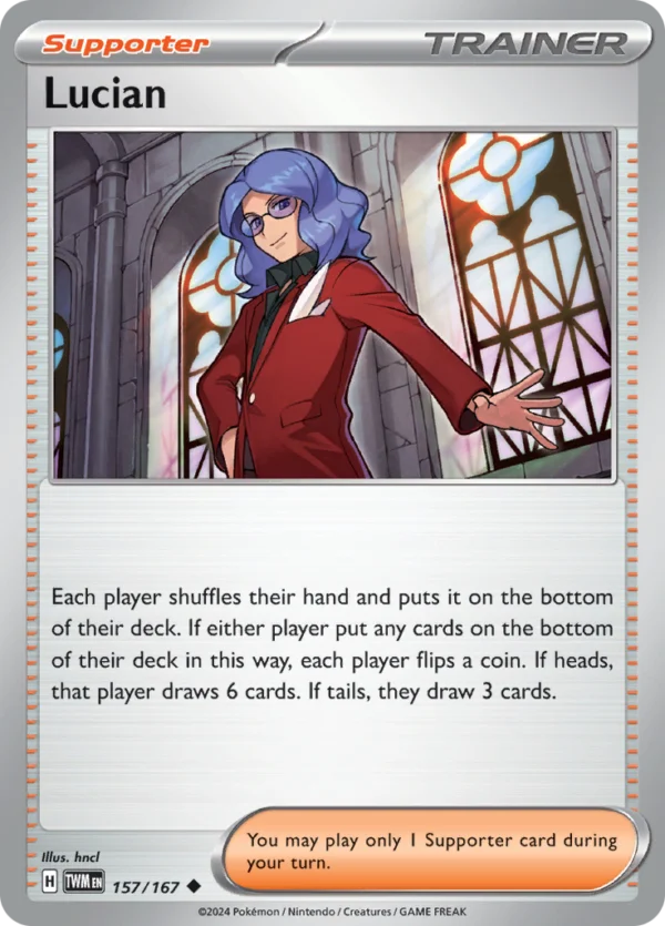 Pokémon TCG SV6: Twilight Masquerade 157/167 Lucian Uncommon Ungraded
