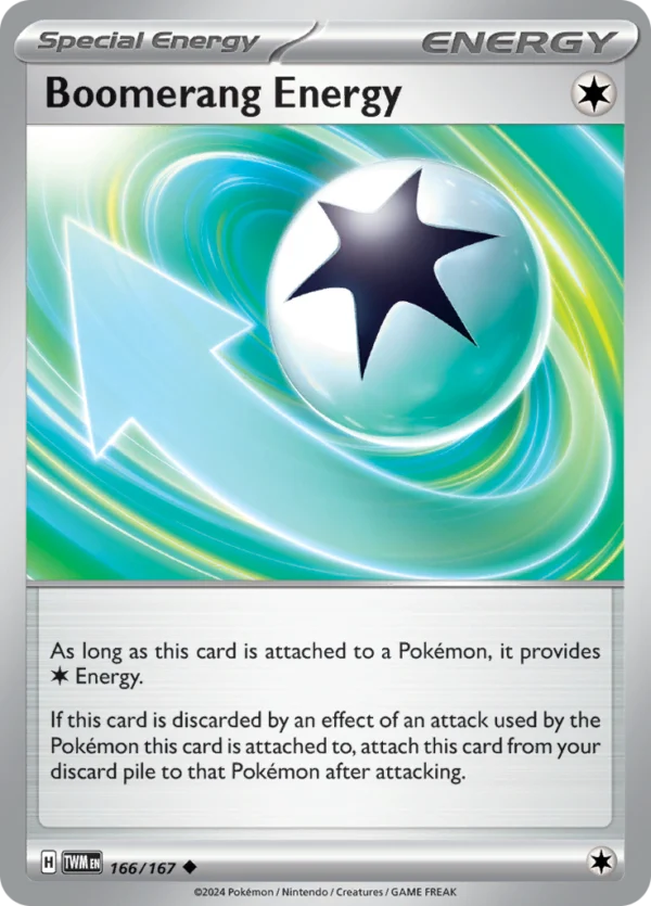 Pokémon TCG SV6: Twilight Masquerade 166/167 Boomerang Energy Uncommon Ungraded