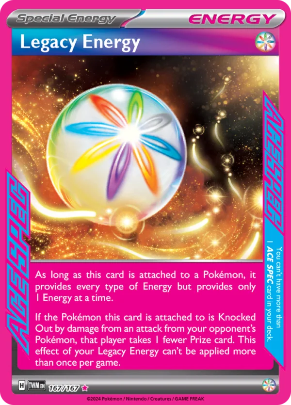 Pokémon TCG SV6: Twilight Masquerade 167/167 Legacy Energy Ace Spec Ungraded